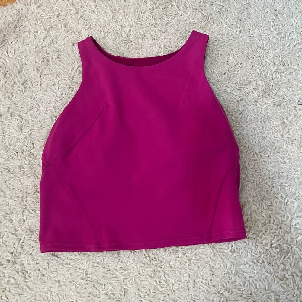 Lululemon invigorate tank rippend raspberry size 6